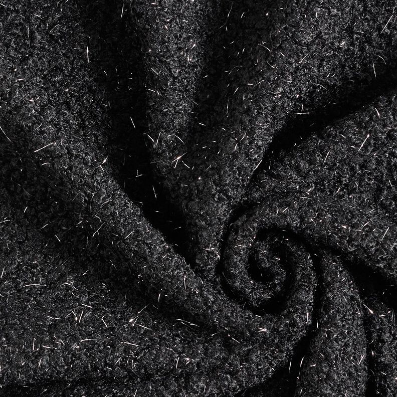 Knit Bouclé Glitter threads – black, image number 3