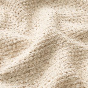 Upholstery Fabric colourful bouclé look – light beige/cashew, 