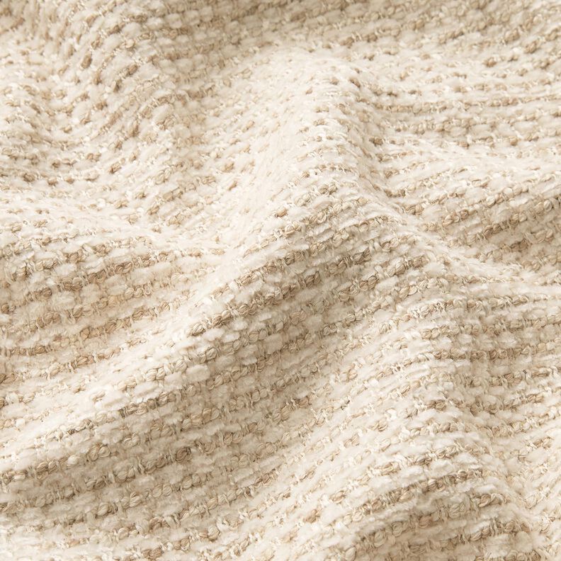 Upholstery Fabric colourful bouclé look – light beige/cashew,  image number 2