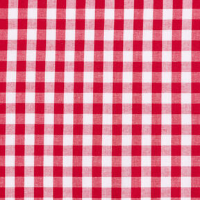 Cotton Vichy check 1 cm – red/white, 