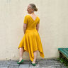 Linen look cotton fabric – mustard,  thumbnail number 5