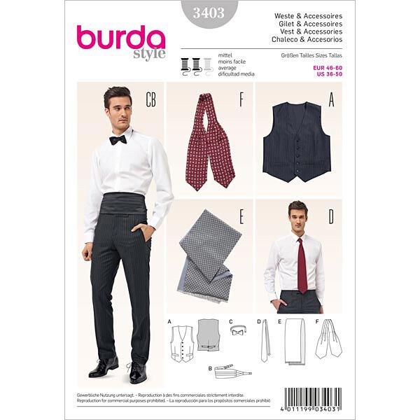 Vest / Accessories, Burda 3403,  image number 1