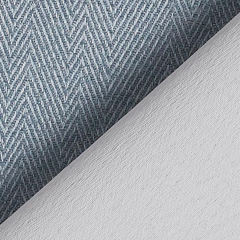 Blackout fabric Herringbone – blue grey,  image number 4