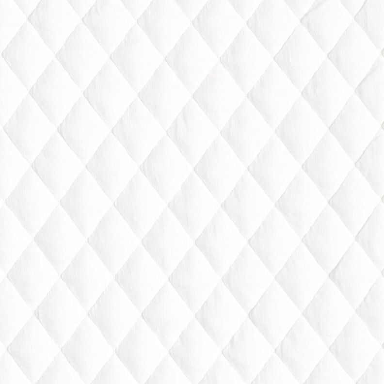 Quilted jersey diamonds – white, image number 1