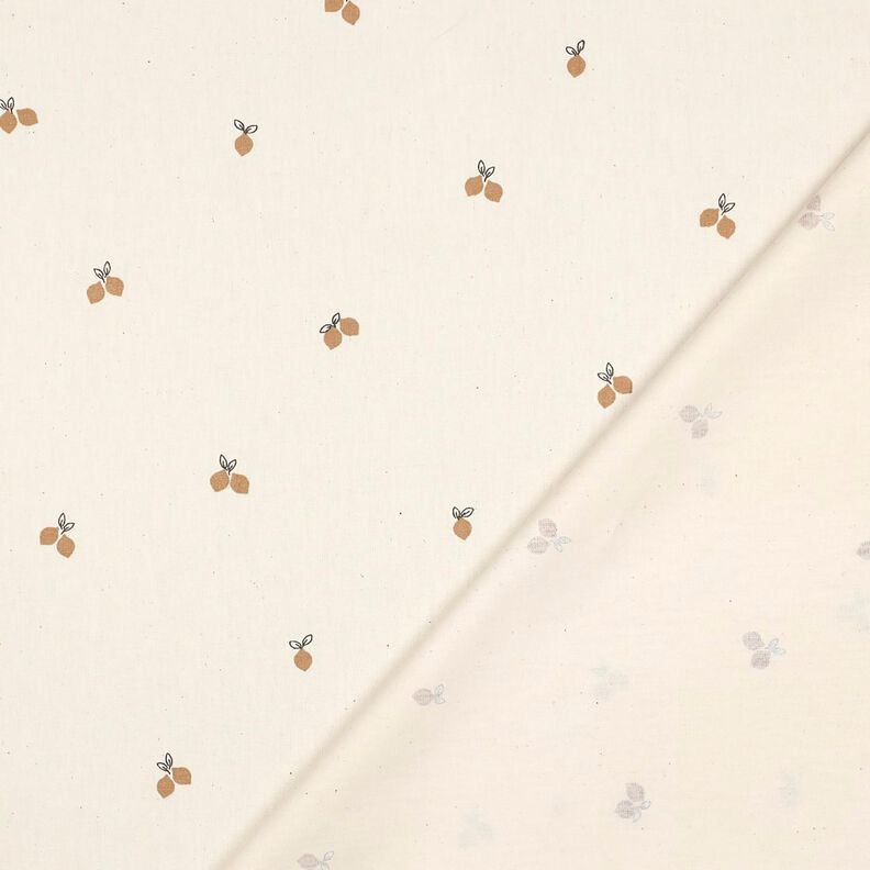 GOTS Cotton Poplin small lemons | Poppy Fabrics – natural/fawn,  image number 4