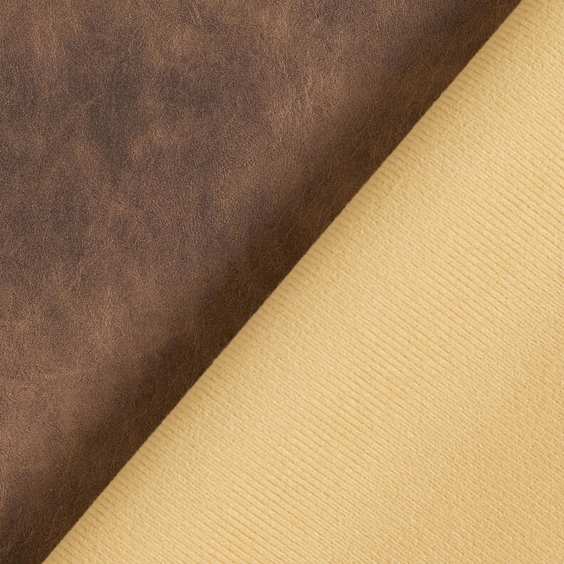 Plain vintage look faux leather – medium brown,  image number 5