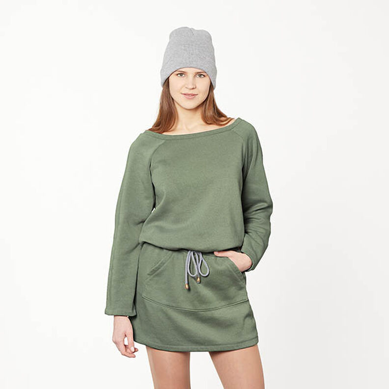 Brushed Sweatshirt Fabric Premium – dark pine,  image number 5
