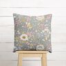 Decor Fabric Half Panama Flower Garden – dove blue/pink,  thumbnail number 7