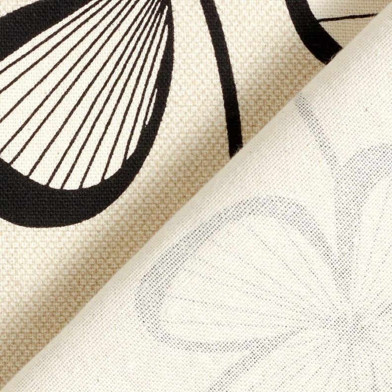 Decor Fabric Half Panama abstract clover &ndash; natural/black,  image number 4