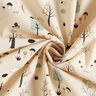 GOTS Cotton Cretonne Birds in the forest – natural/eucalyptus,  thumbnail number 3