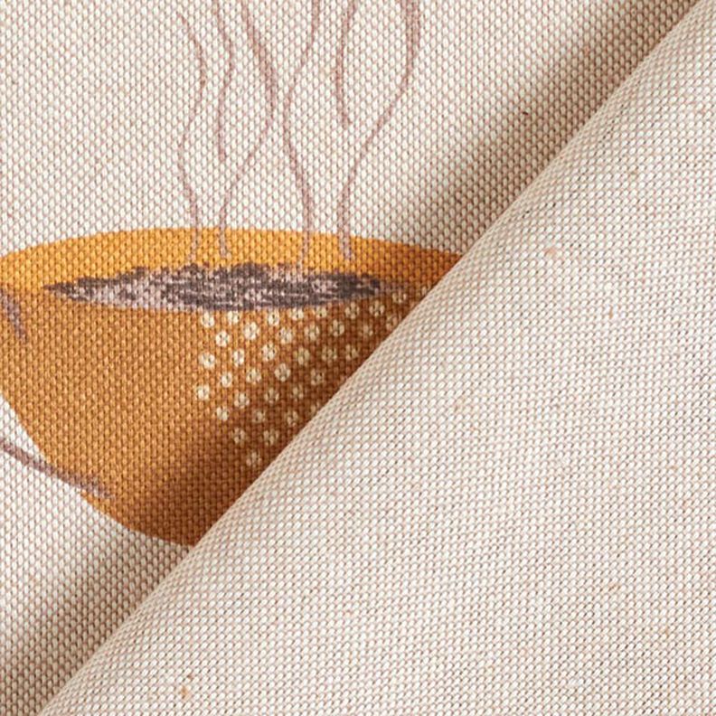 Decor Fabric Half Panama Coffee – carmine/natural,  image number 4