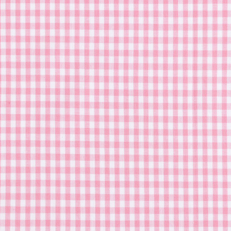 Cotton Vichy check 0,5 cm – pink/white,  image number 1