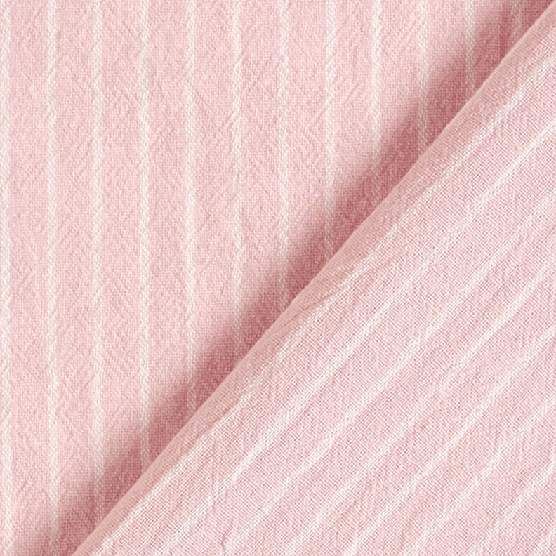 Blouse Fabric Cotton Blend wide Stripes – pink/offwhite,  image number 4