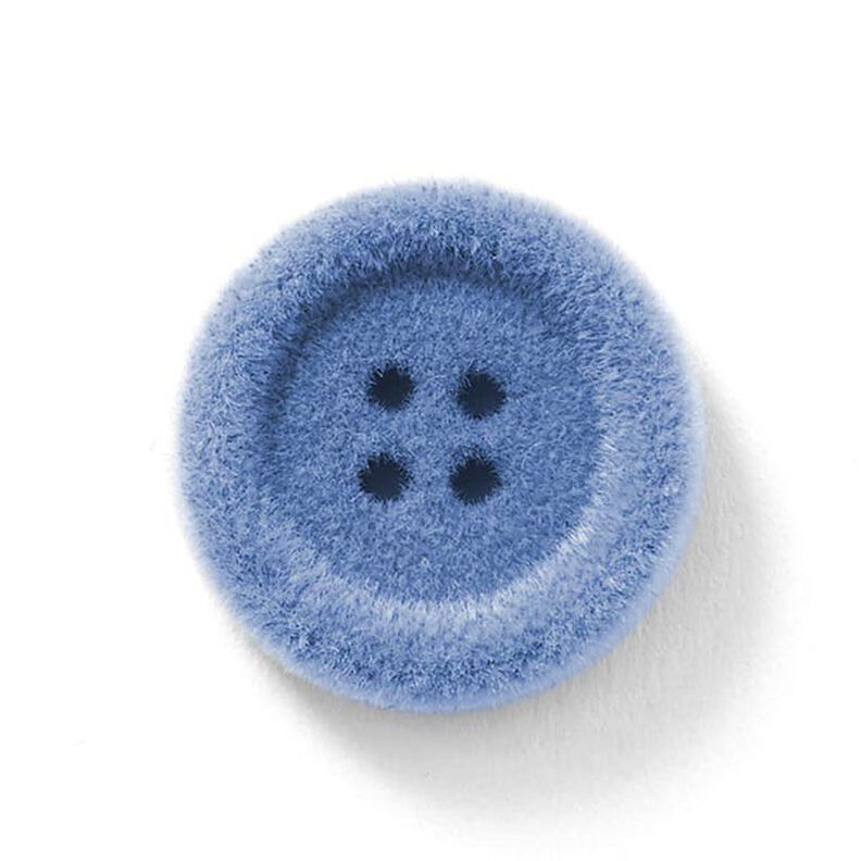 Velvet 4-Hole Button – dove blue,  image number 1