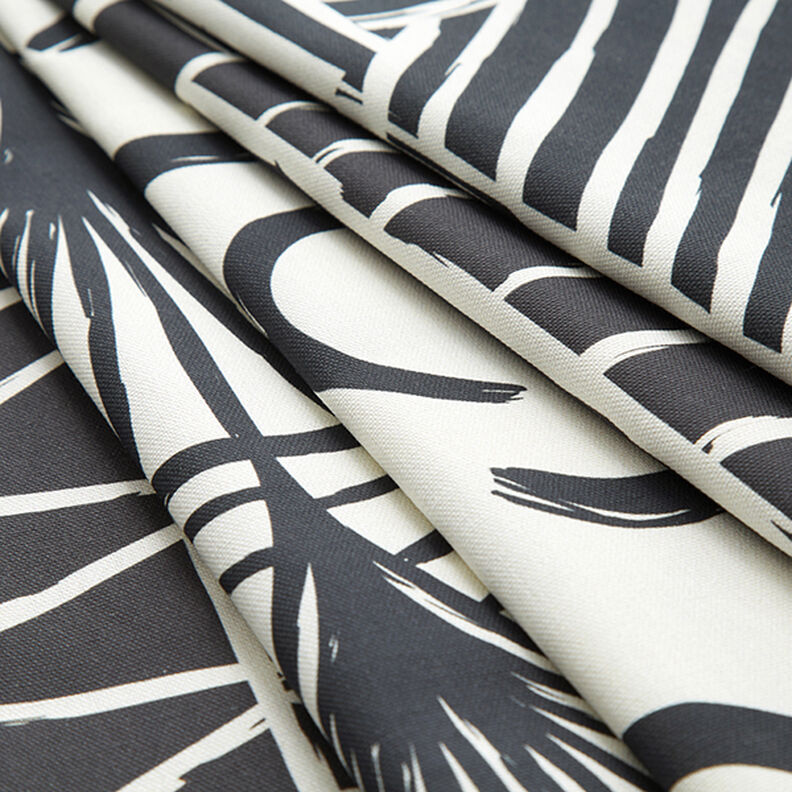 Decor Fabric Half Panama Abstract Lines – ivory/black, image number 5