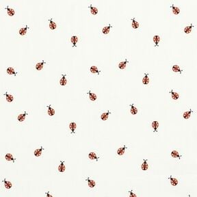 Cotton Jersey Ladybird &ndash; white/red, 