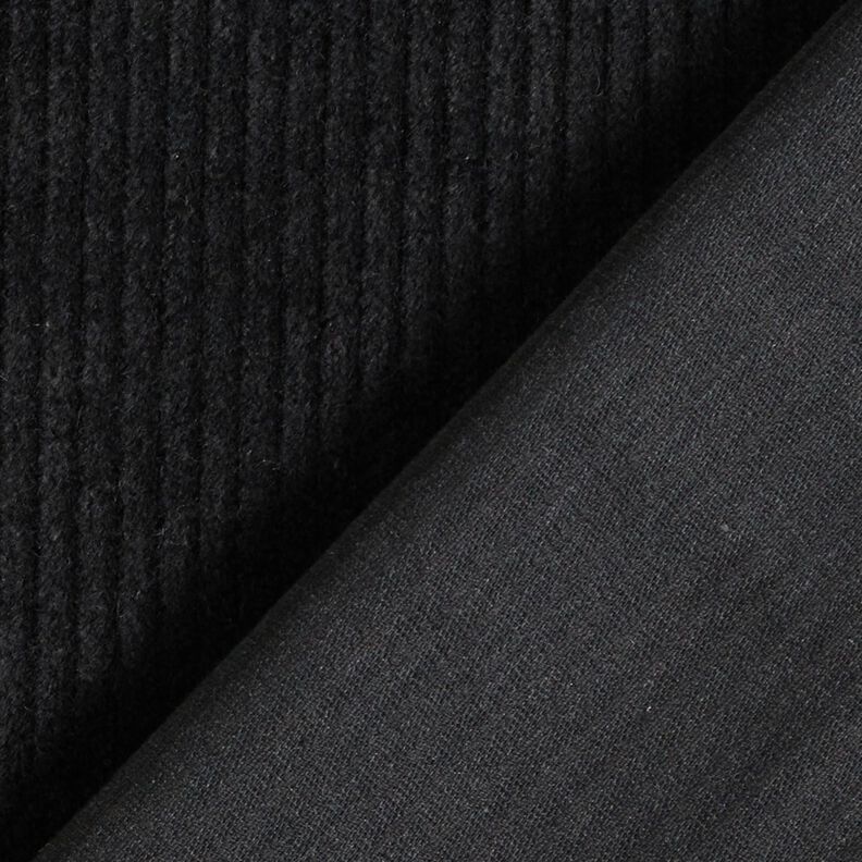 Stretchy wide corduroy – black,  image number 3