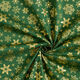 Cotton Poplin Snow Crystals – green/gold,  thumbnail number 3