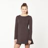 Light Cotton Sweatshirt Fabric Plain – dark brown,  thumbnail number 6