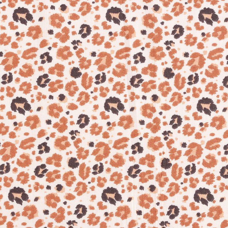 Cotton Cretonne large leopard spots – copper/light beige,  image number 1