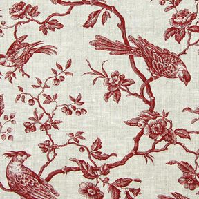 Decor Linen birds – carmine, 