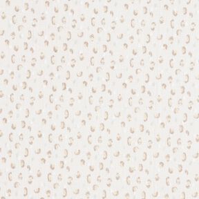 Fine Cotton Batiste Openwork dobby leopard print – white/anemone, 