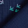Double Gauze/Muslin Swallows Foil Print | Poppy Fabrics – midnight blue/colour mix,  thumbnail number 4