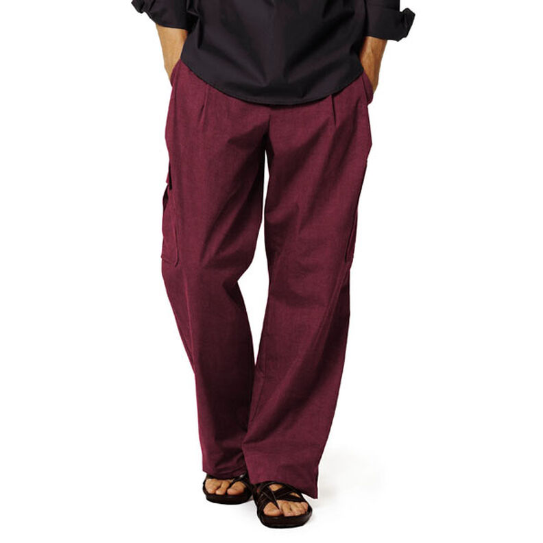Linen fabric ramie mix stonewashed, heavy quality – burgundy,  image number 5
