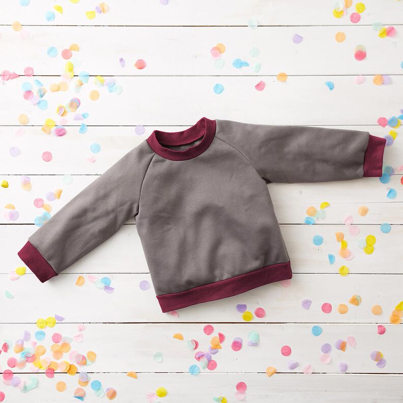 Cuffing Fabric Plain – burgundy, image number 4