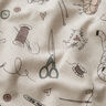Decor Fabric Half Panama Sewing room – natural/black,  thumbnail number 2