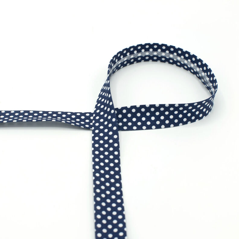 Bias binding Dots [18 mm] – navy blue,  image number 2