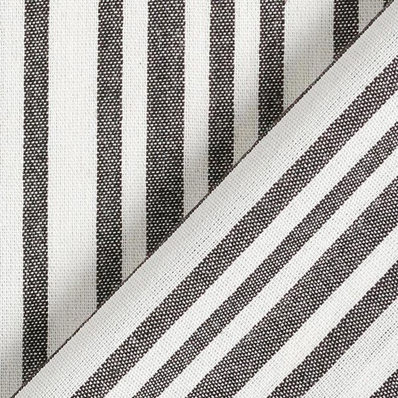 Viscose Blend Irregular Stripes – white/black,  image number 4