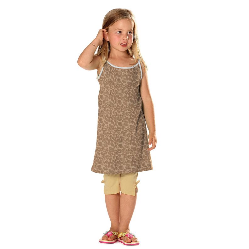 Towelling Fabric Stretch leopard print – light brown, image number 5