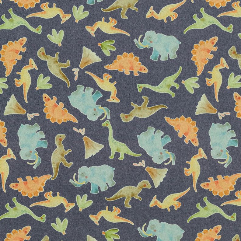 Softshell Little Dinosaurs Digital Print – anthracite,  image number 1