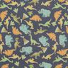 Softshell Little Dinosaurs Digital Print – anthracite,  thumbnail number 1