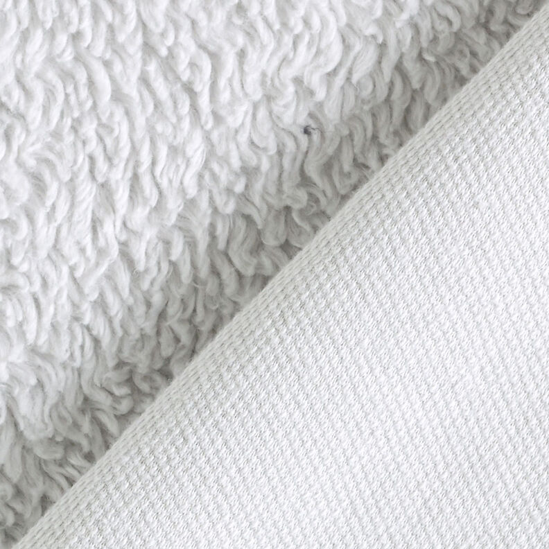 Plain sherpa Cotton Blend Plain – silver grey, image number 4