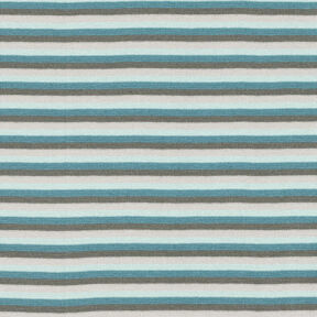 Ribbing Striped tubular fabric – ice blue/turquoise, 