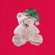 Panel French Terry Christmas teddy – offwhite/red,  thumbnail number 7