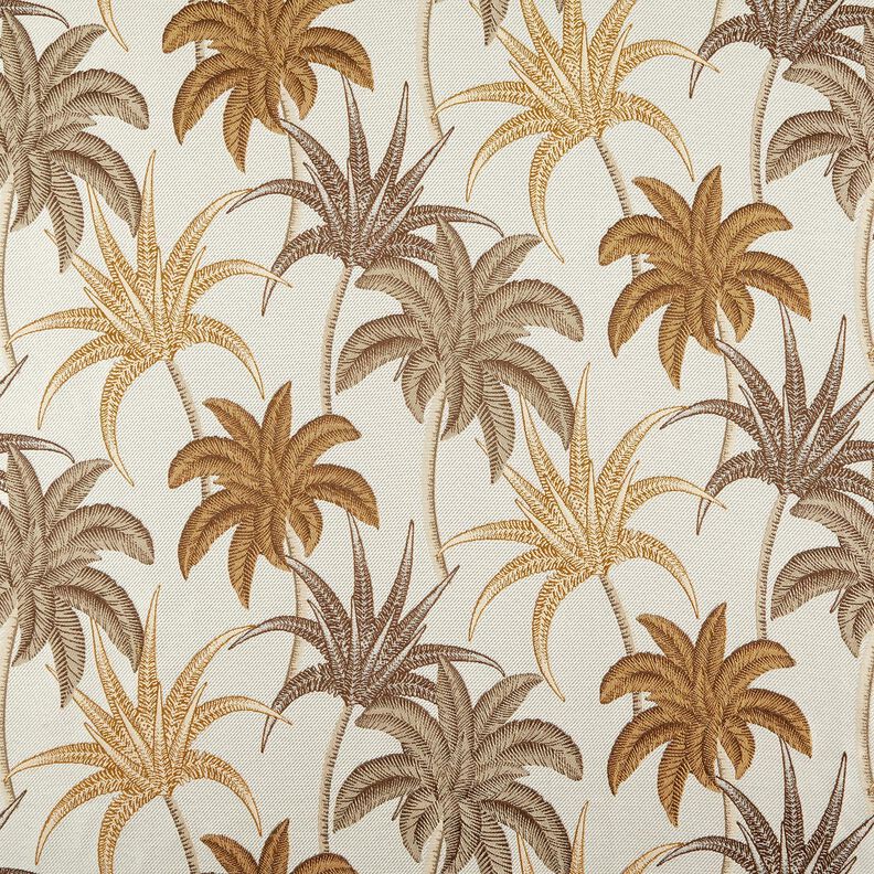 Decor Fabric Jacquard shimmering palm trees – silver grey/mustard,  image number 1