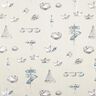 Decor Fabric Panama Little boat – natural/light blue,  thumbnail number 1