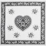 Decorative Panel Tapestry Fabric Alpine Heart – ivory/grey,  thumbnail number 1