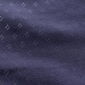 Fine Jersey Knit with Openwork – navy blue, 