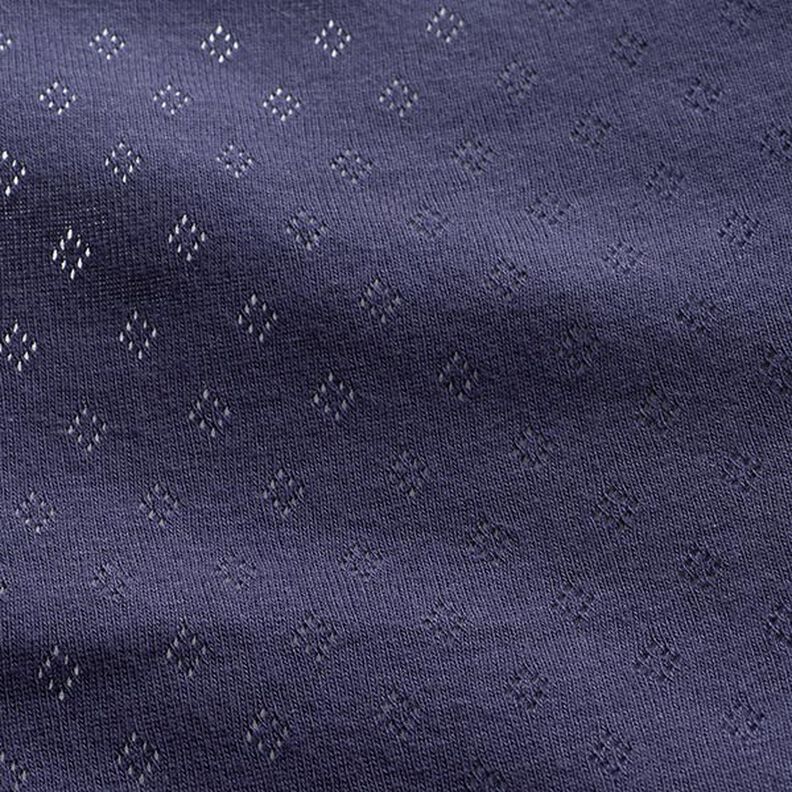 Fine Jersey Knit with Openwork – navy blue,  image number 1