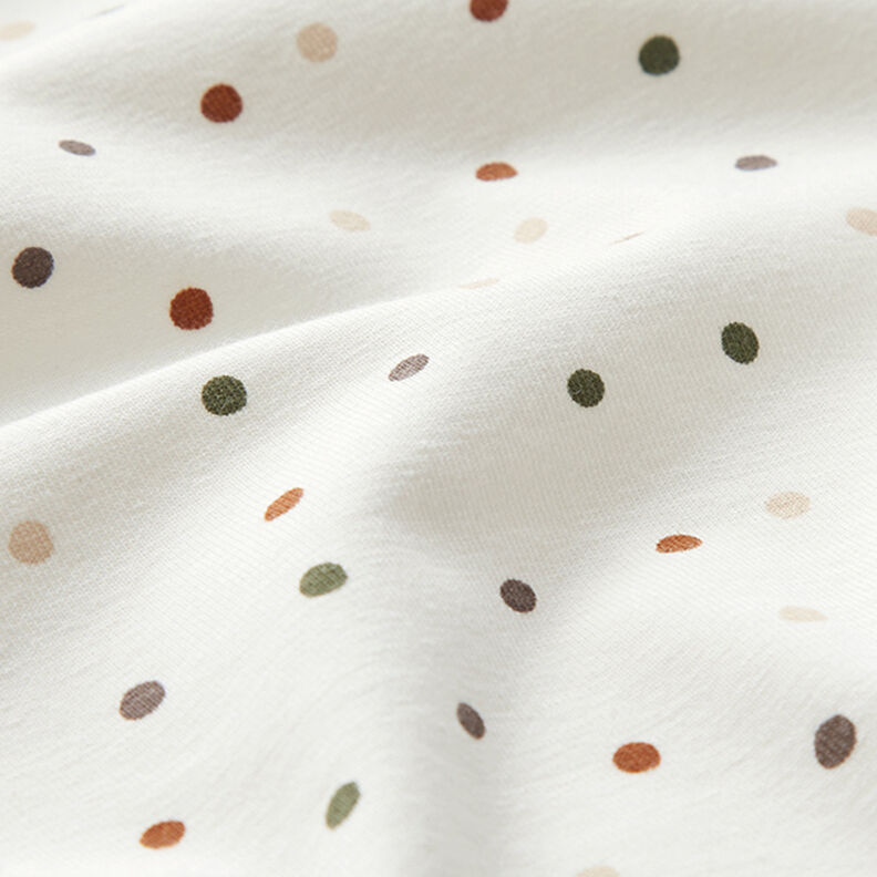 Cotton Jersey colourful dots – offwhite,  image number 2