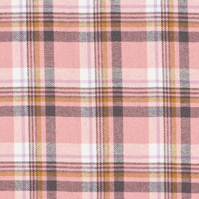 Cotton Flannel checked – dusky pink/antique silver, 