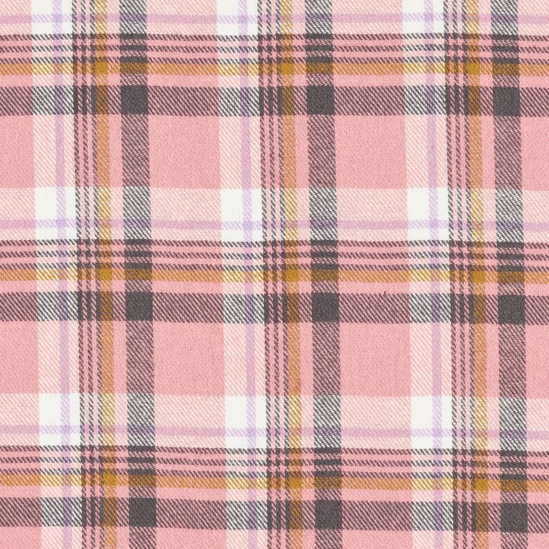 Cotton Flannel checked – dusky pink/antique silver, image number 1