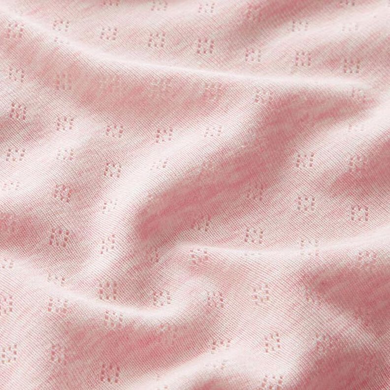 Fine Jersey Knit with Openwork  Melange – light pink,  image number 2