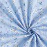 Delicate flowers cotton poplin – light blue/beige,  thumbnail number 3