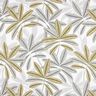 Decor Fabric Half Panama colourful leaves – white/olive,  thumbnail number 1