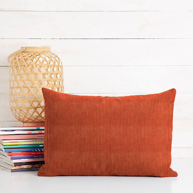 Chunky Corduroy pre-washed Plain – terracotta,  image number 11